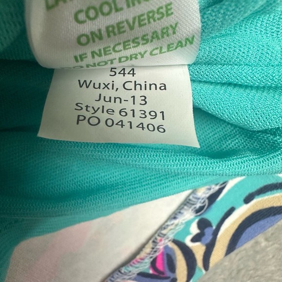 Lilly Pulitzer XS Cap Sleeve Fit Flare Dress Turquoise Pink Floral Print - Picture 5 of 9
